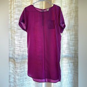 Caslon Purple Printed Pocket Dress